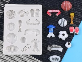 Molde silicona deportes futbol y otros